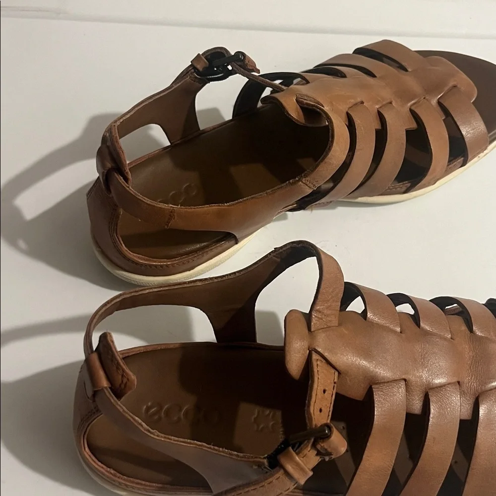 Brown Strappy ECCO Sandals - Picture 3 of 7